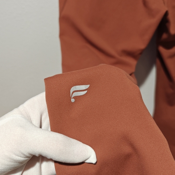 Fabletics Legging Oasis PureLuxe HW Crossover 7/8 Size Large Burnt Orange - Picture 9 of 9